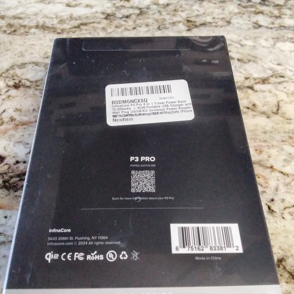 Black P3 Pro Travel Portable Charger